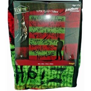 Nightmare on Elm Street Super Plush Throw Blanket Freddy Krueger Slasher 46x60